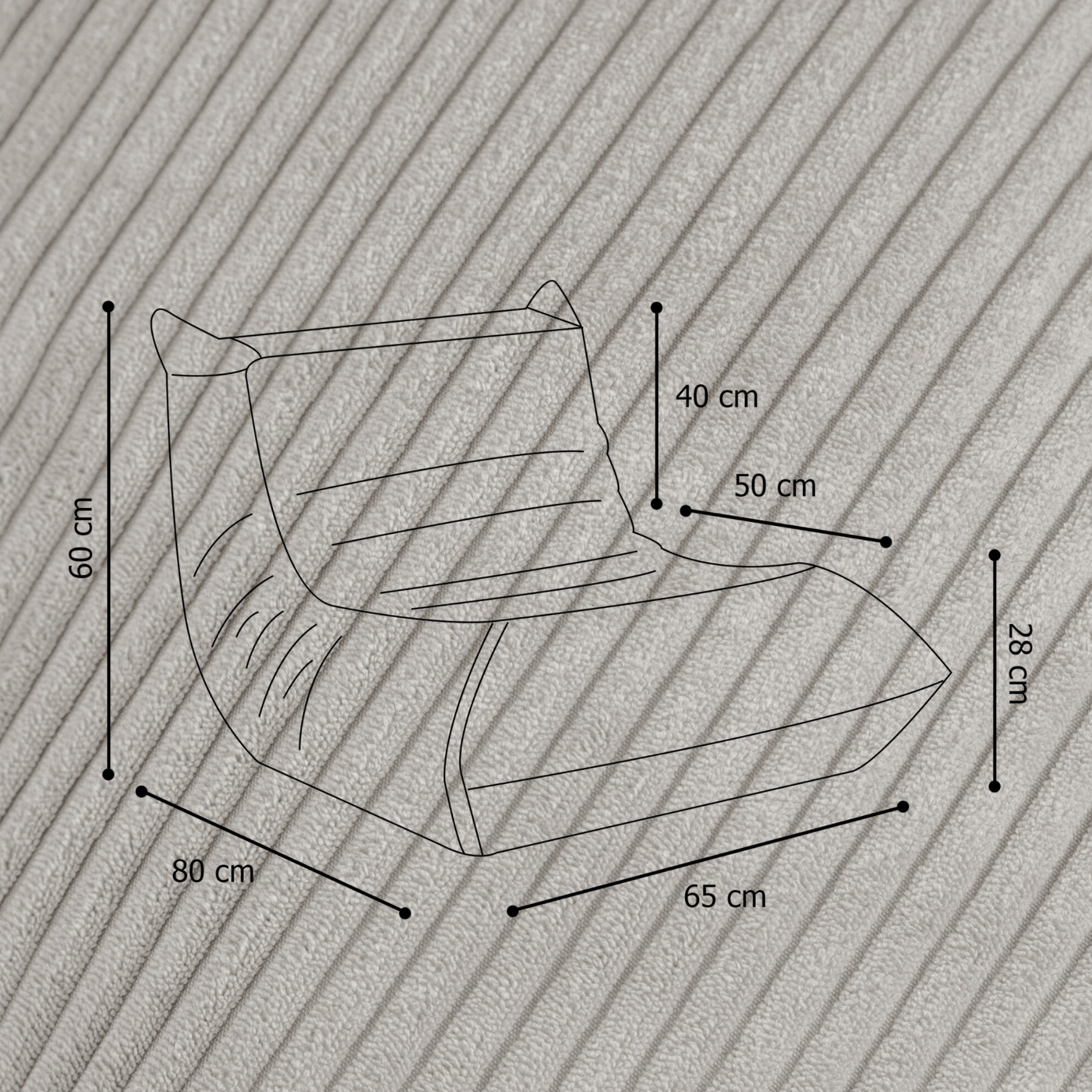 "Cozy Mooni" Ergonomischer Lounge-Sessel mit 4-Zonen-System