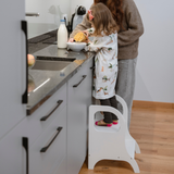 MIIMO® – Höhenverstellbarer Montessori Tritthocker aus Holz