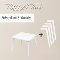 Tulla® Kindertisch – Mitwachsender Montessori Tisch aus Holz