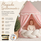 Play tent - breathable made of cotton &amp; hemp