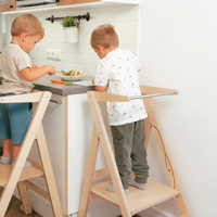 STEP’n’FOLD® – Faltbarer Montessori Lernturm mit verstellbarer Höhe