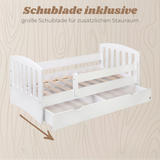 Yappy JUNIOR Classic - Kinderbett 160x80cm mit Schublade & Rausfallschutz