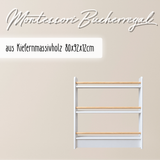 Kleines Montessori Bücherregal – aus massivem Kiefernholz 80×92×12 cm