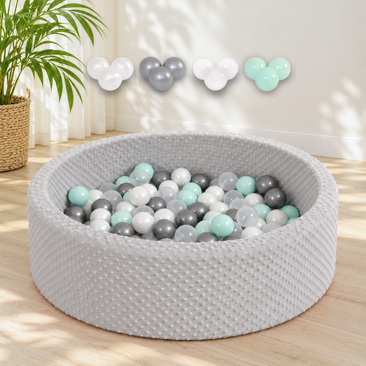 "Minky Pool" Bällebad 90x30cm mit 200 Bällen