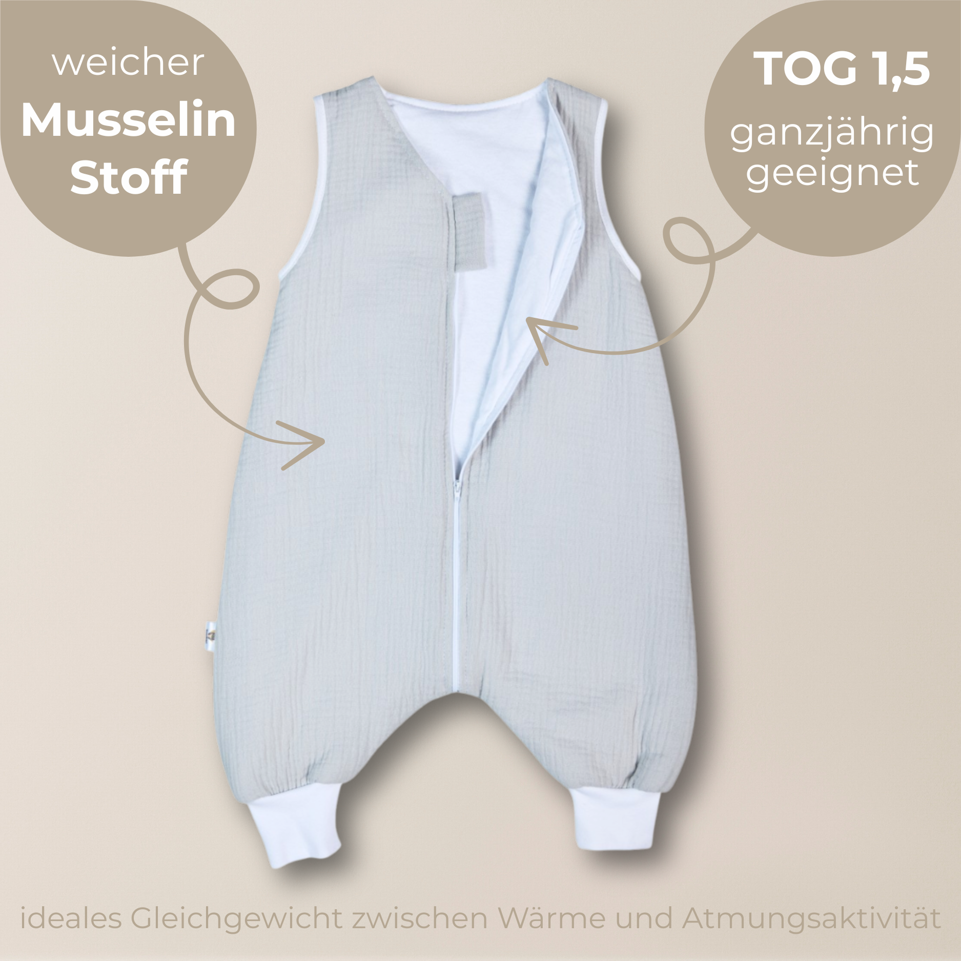 YappyBuzz Baby- und Kinderschlafsack mit Beinen