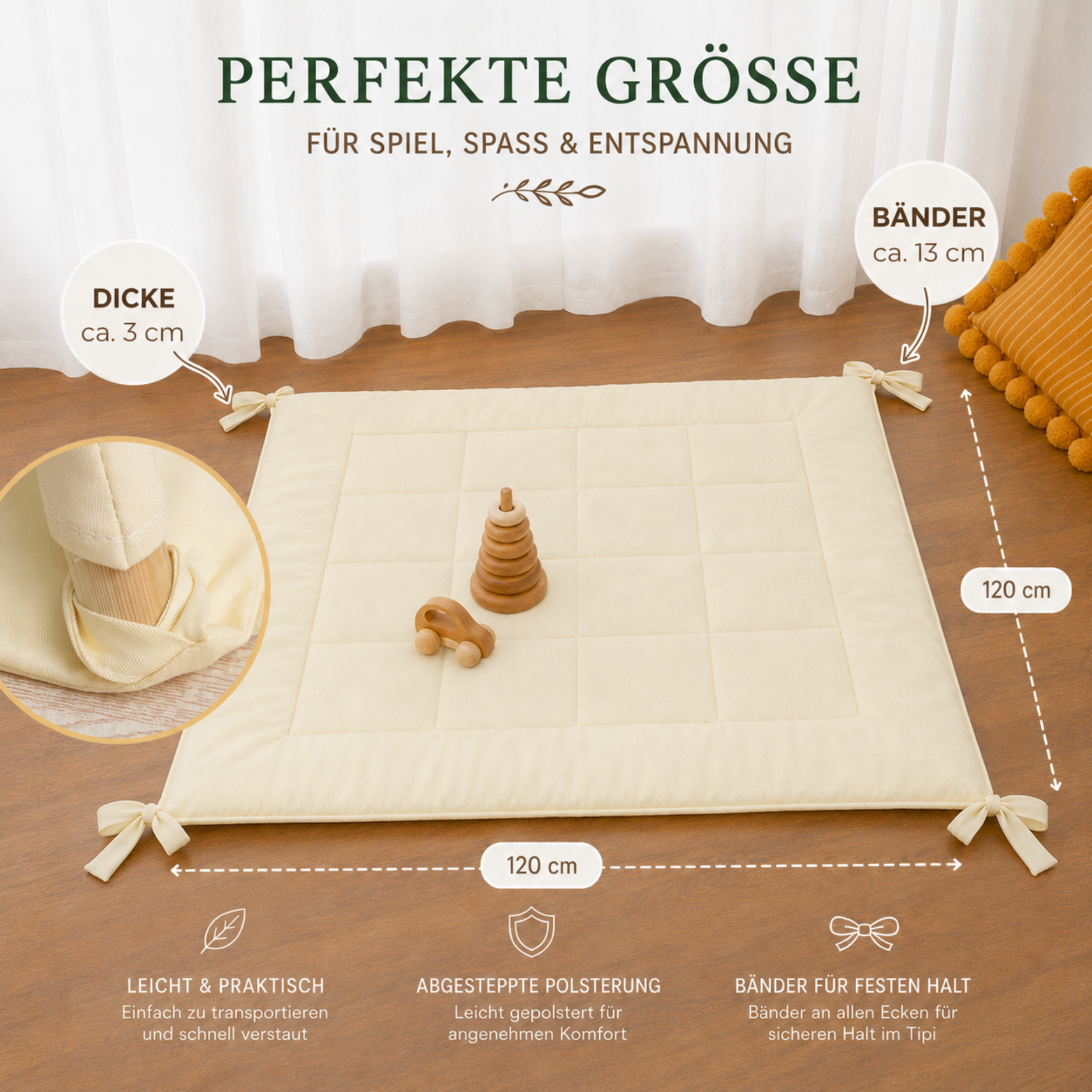 Tipi mat – 120x120 cm