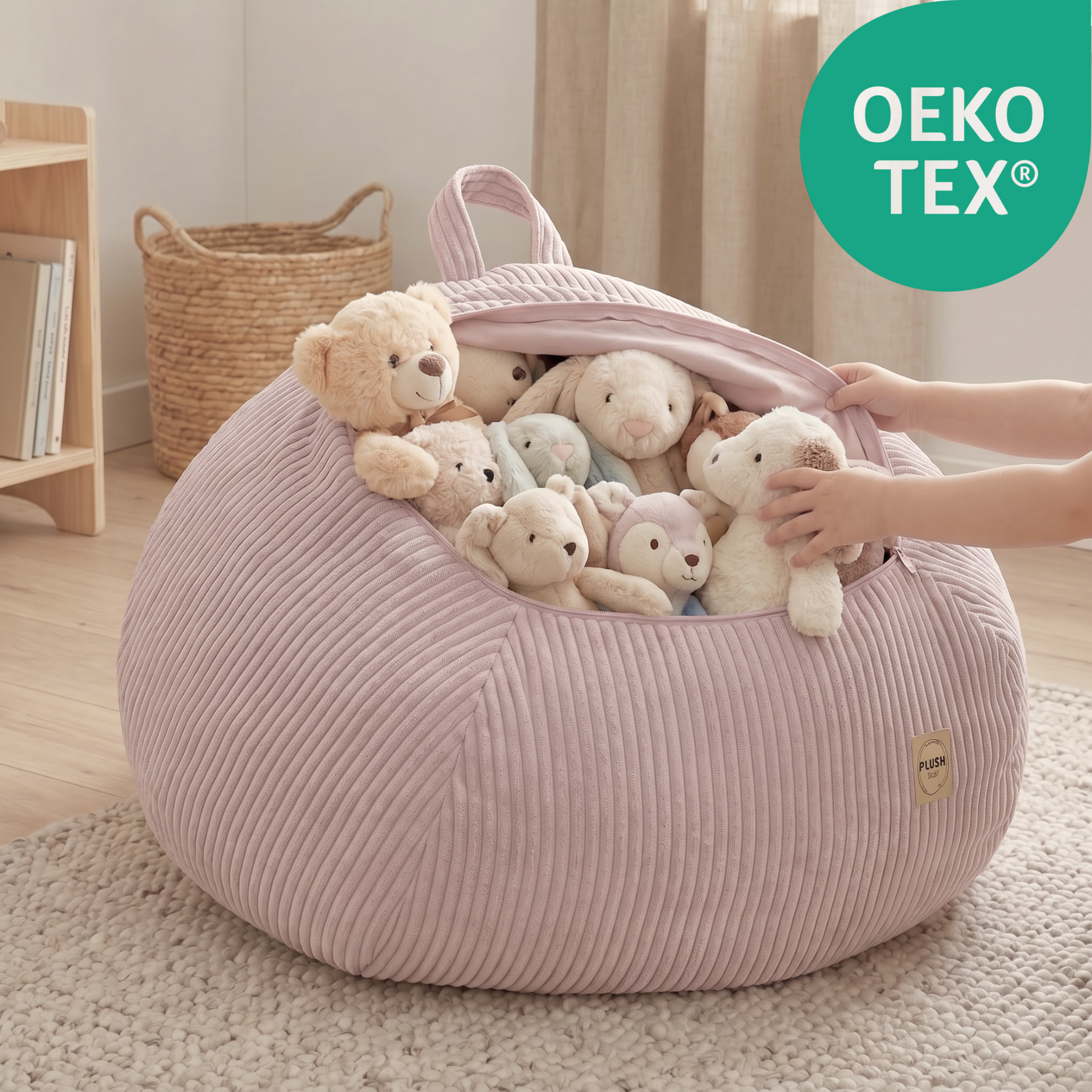 "Toy Nest" befüllbarer Aufbewahrungs-Sitzsack 82x50cm