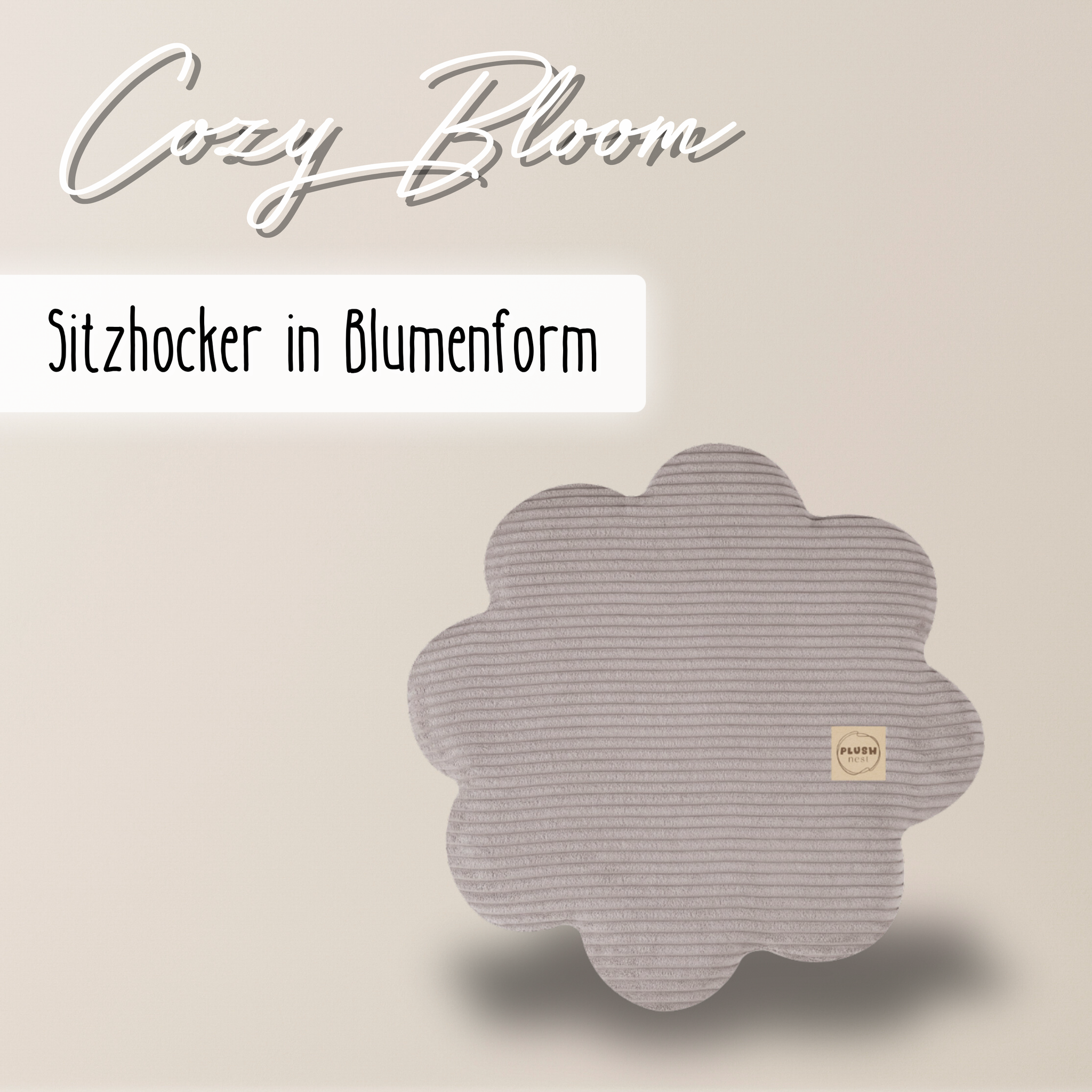 "Cozy Bloom" Sitzhocker 54x25cm