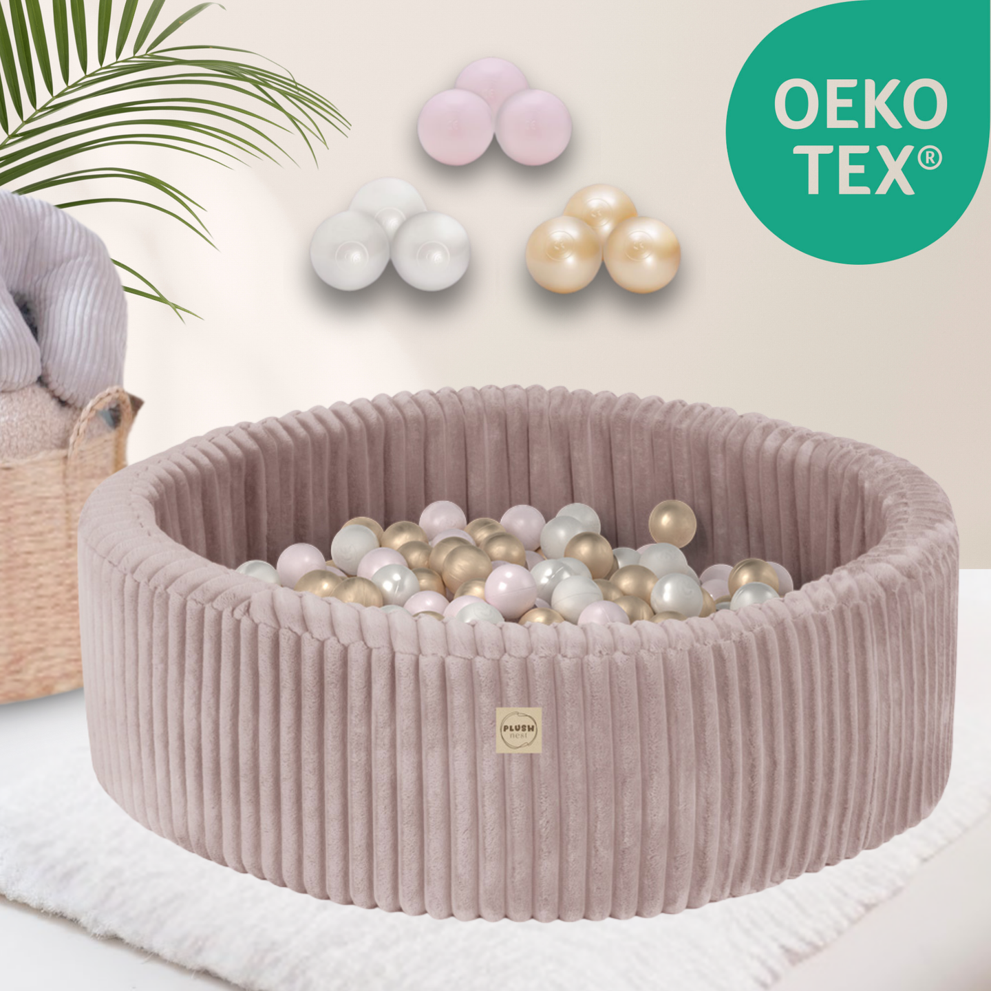 "Fluffy Pool" Bällebad 90x30cm mit 200 Bällen