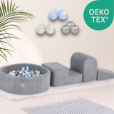 "Bally Play" Bällebad 90x30cm mit 3 Bauelementen & 200 Bällen