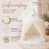 Play tent - breathable made of cotton &amp; hemp