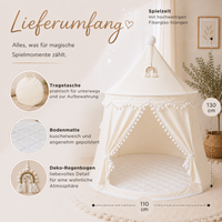 Play tent - breathable made of cotton &amp; hemp