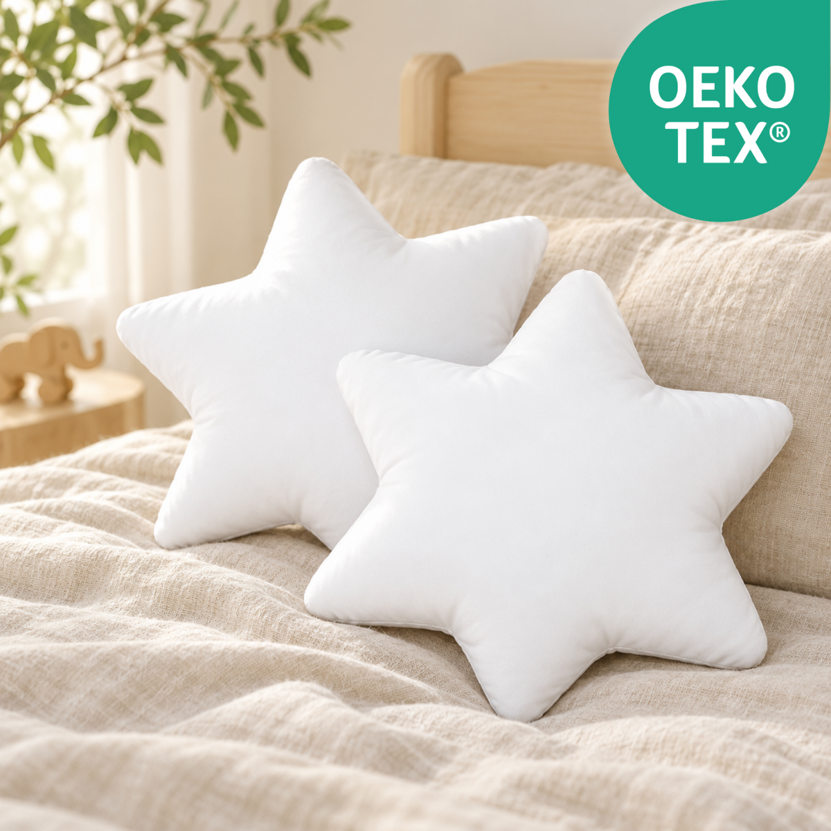 2er-Set Sternenkissen 40cm – 100% Baumwolle