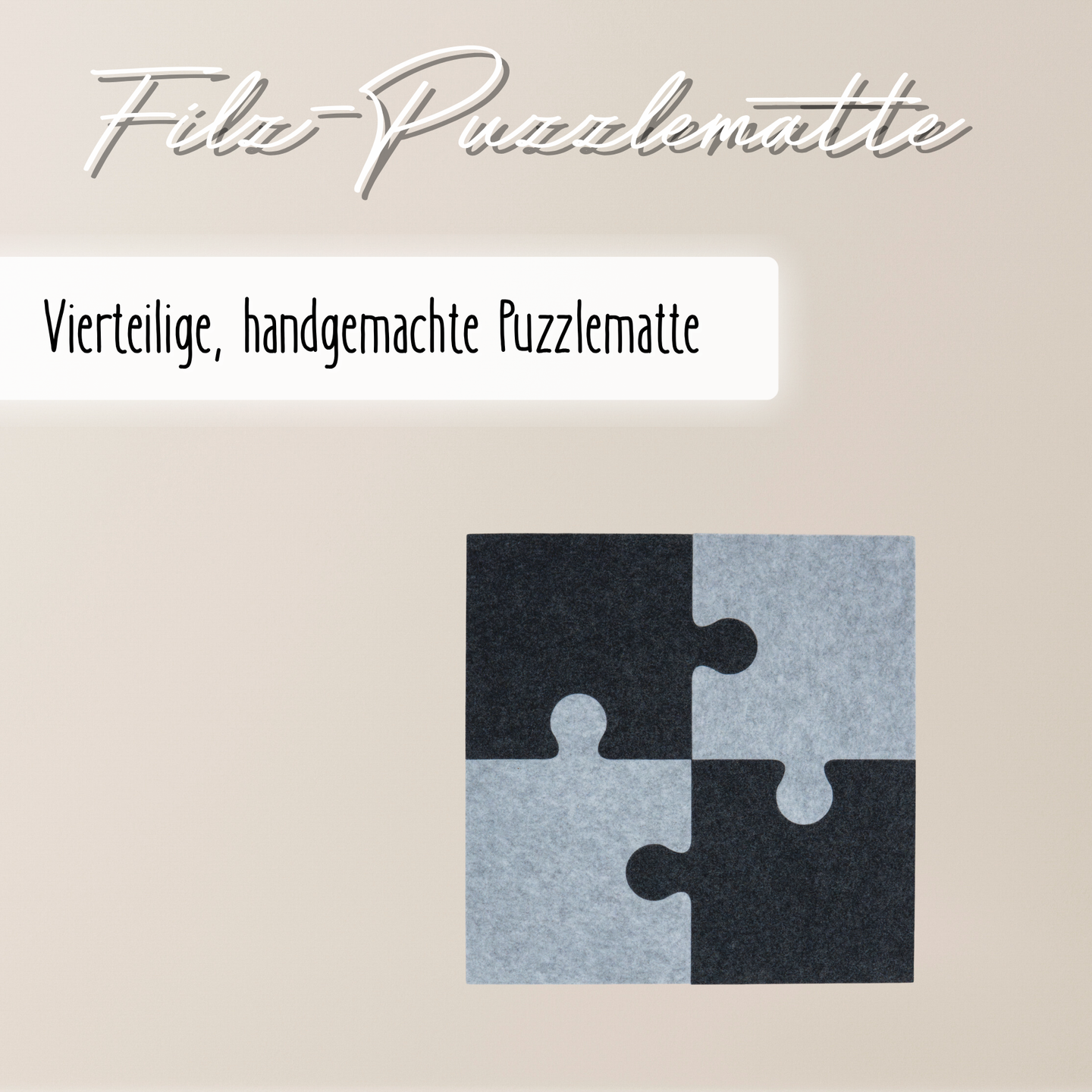 Filz-Puzzlematte aus recyceltem Material, 50x50 & 90x76cm