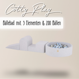 "Cotty Play" Bällebad 90x30cm mit 3 Bauelementen & 200 Bällen