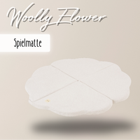 "Woolly Flower" Spielmatte 115x115x5cm aus Bouclé-Stoff