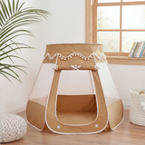 Pop-Up Bällebad-Spielzelt aus Baumwolle/Hanf