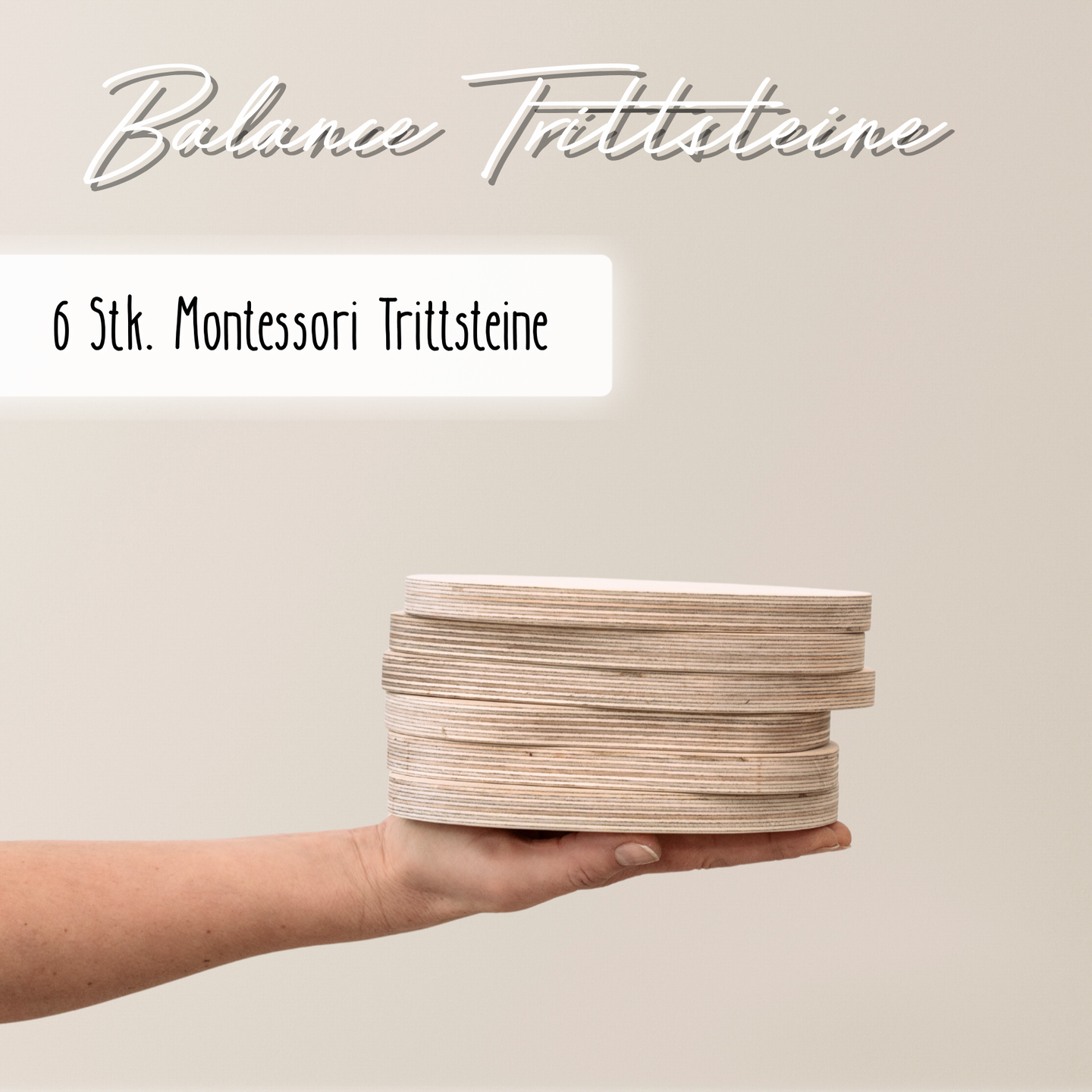Montessori Balance-Trittsteine aus Holz