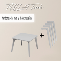 Tulla® Kindertisch – Mitwachsender Montessori Tisch aus Holz