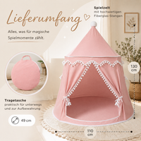Play tent - breathable made of cotton &amp; hemp