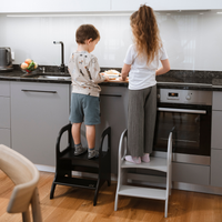 MIIMO® – Höhenverstellbarer Montessori Tritthocker aus Holz