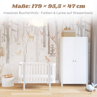 YappyÉtude Design Kleiderschrank – 2türig mit Schubladen