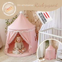 Play tent - breathable made of cotton &amp; hemp