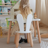 Duo Set "Bunny" – Kindertisch & 2 Stühle aus massivem Buchenholz