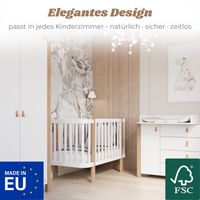 YappyÉtude Design Kleiderschrank – 2türig mit Schubladen