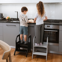 MIIMO® – Höhenverstellbarer Montessori Tritthocker aus Holz