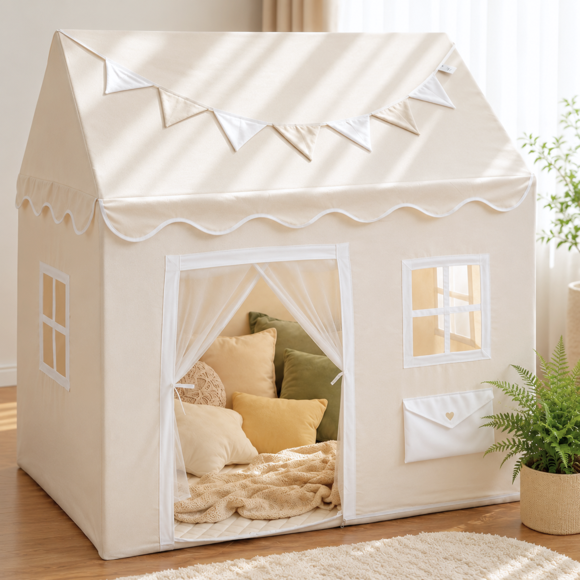 Playhouse - with mailbox &amp; bunting