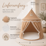 Play tent - breathable made of cotton &amp; hemp