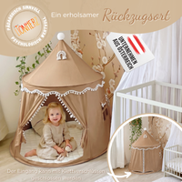 Play tent - breathable made of cotton &amp; hemp