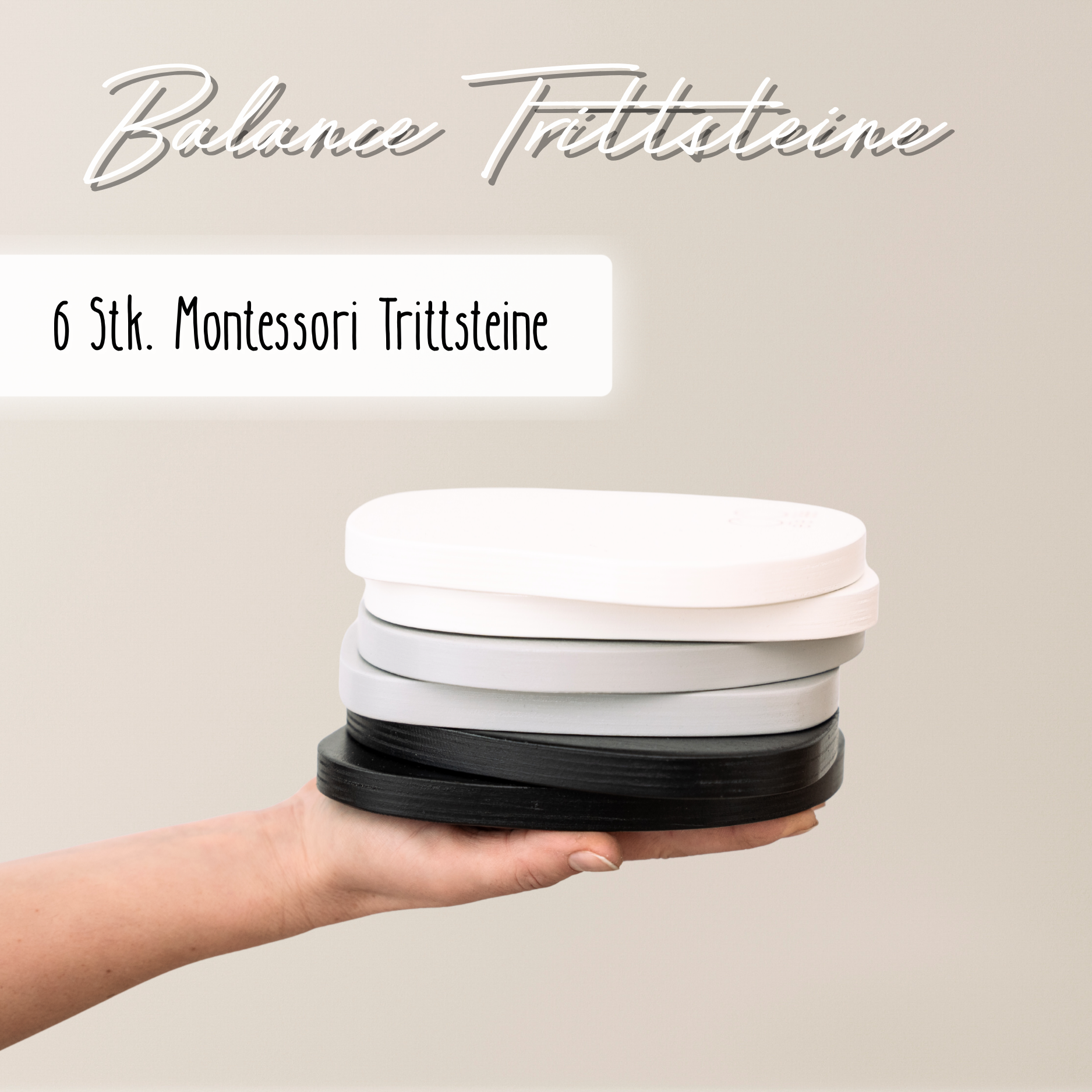 Montessori Balance-Trittsteine aus Holz