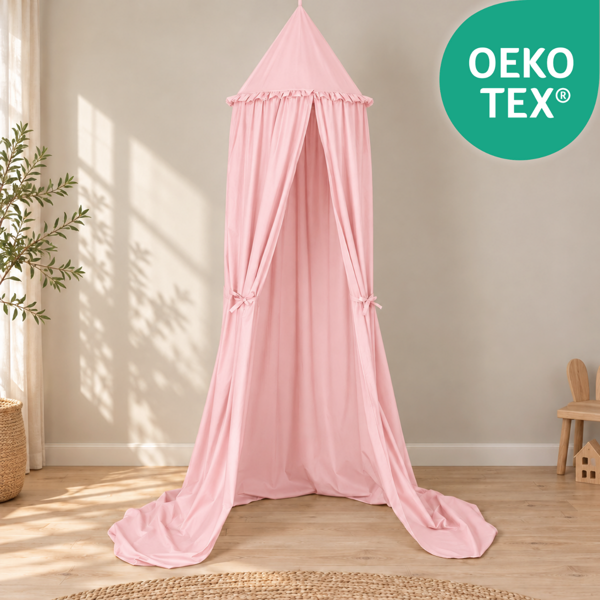 Kinderzimmer Baldachin 260cm – 100% Baumwolle