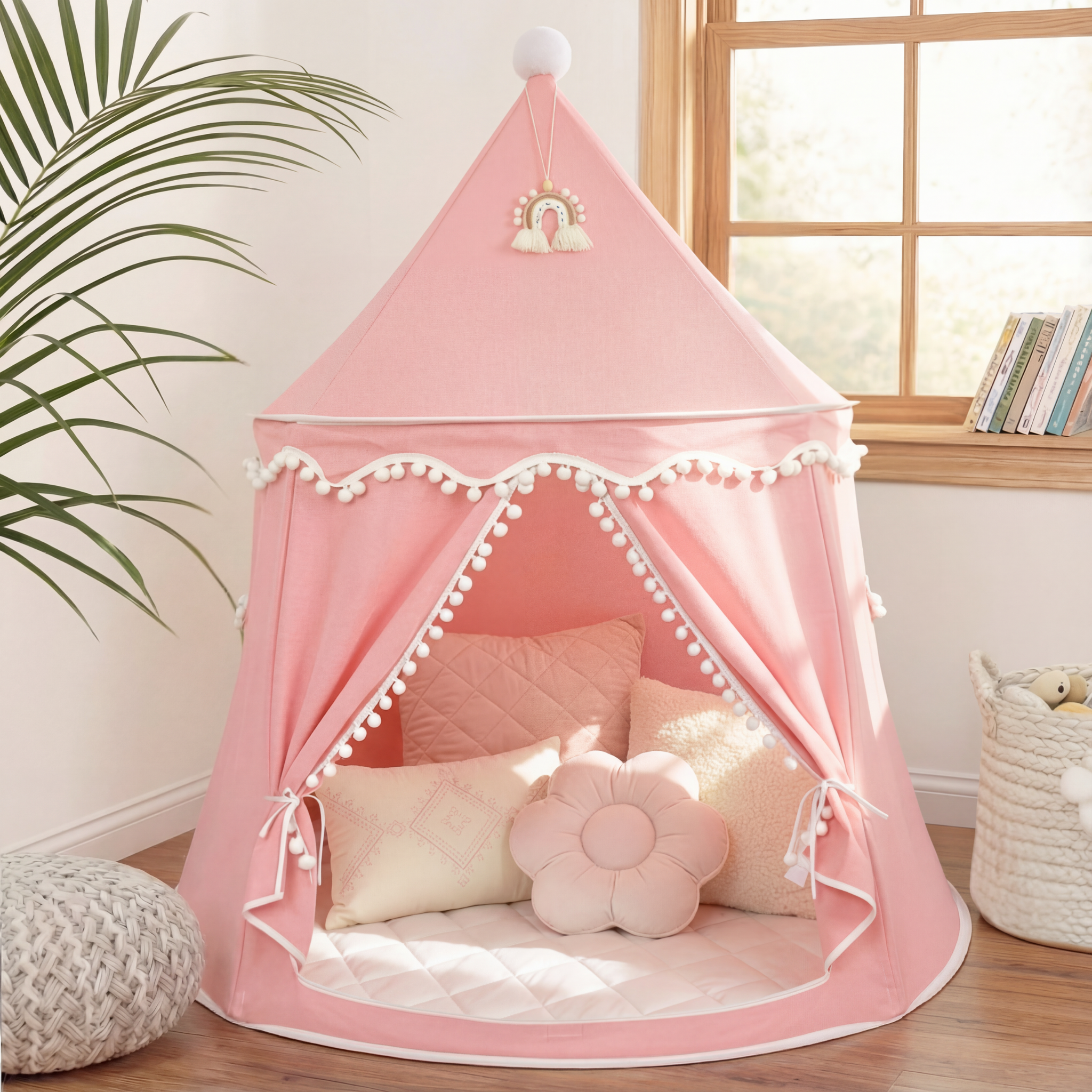 rundes Spielzelt - atmungsaktiv aus Baumwolle & Hanf