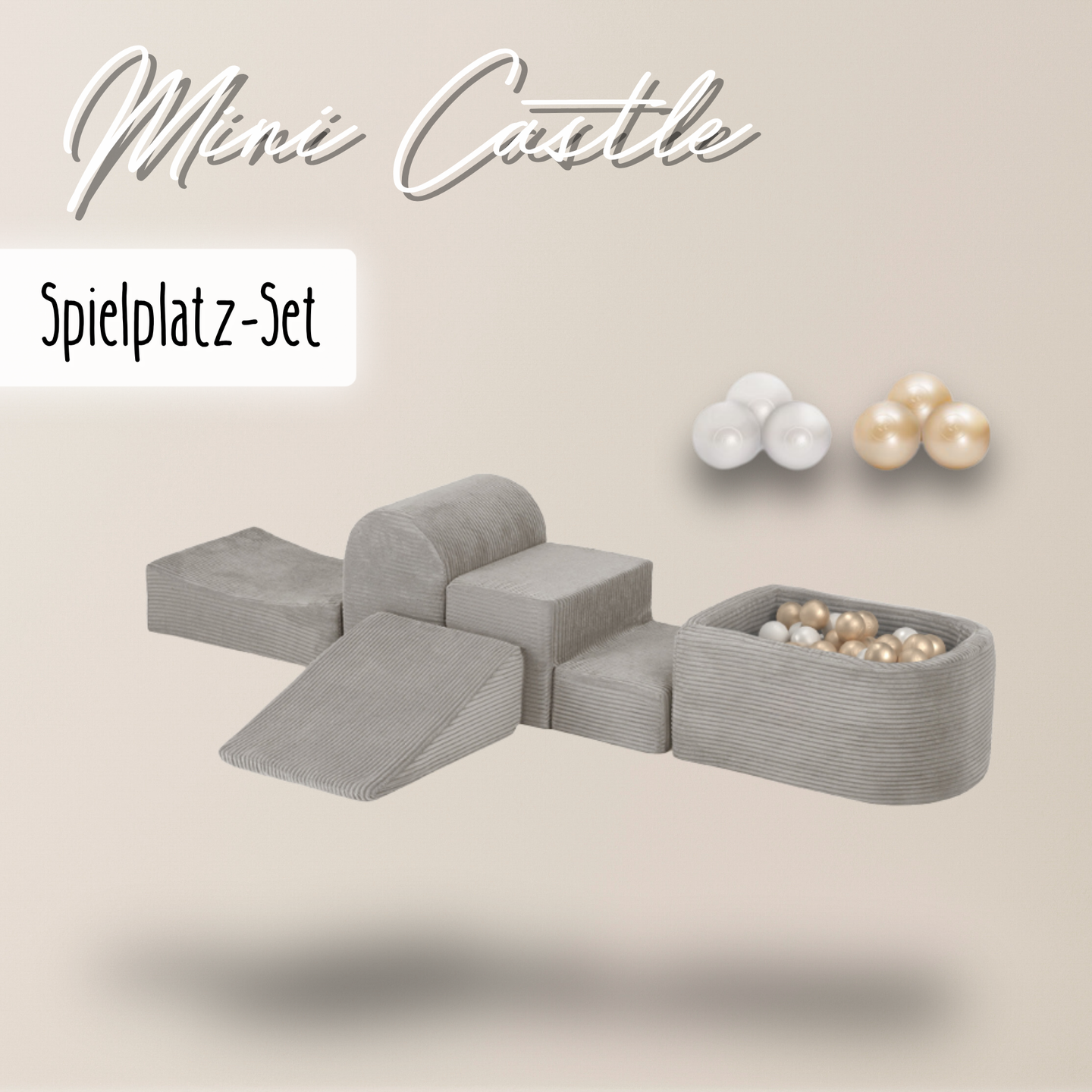 "Mini Castle" Indoor Spielplatz-Set mit Mini-Bällebad & 100 Bällen