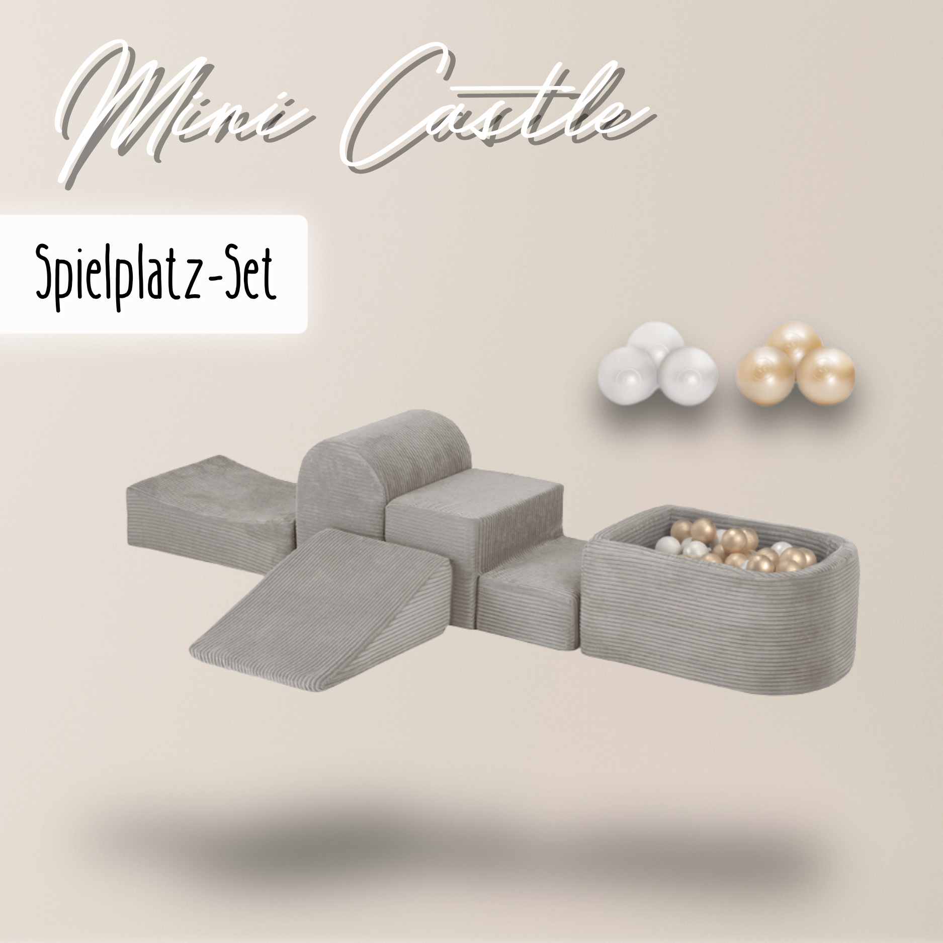 "Mini Castle" Indoor Spielplatz-Set mit Mini-Bällebad & 100 Bällen
