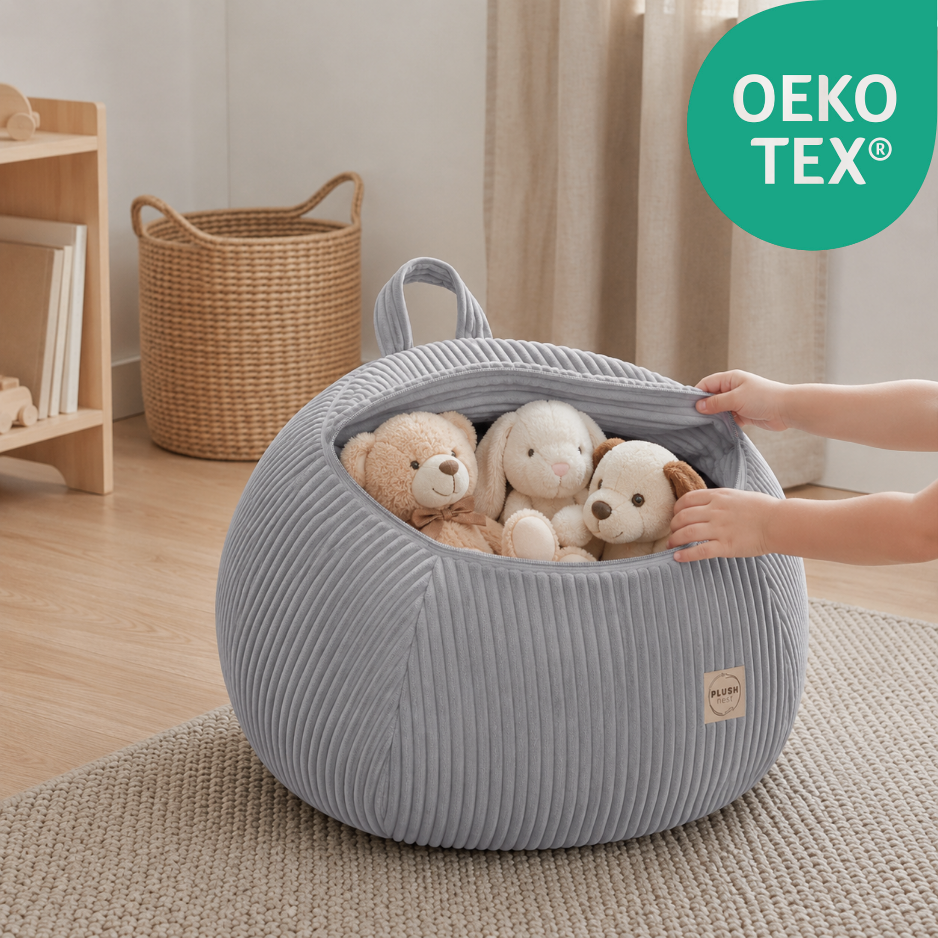 "Toy Nest" befüllbarer Aufbewahrungs-Sitzsack in 2 Größen