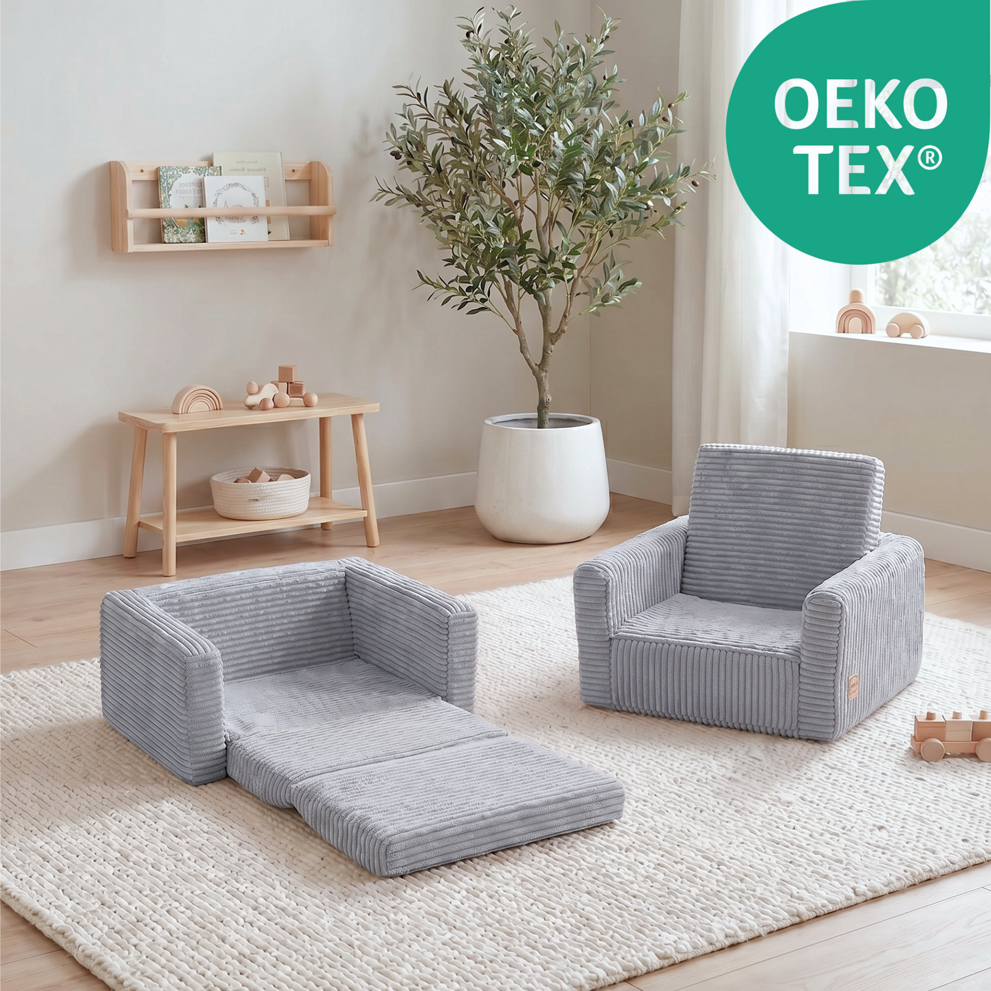 "Comfort Cubie" 2in1 Kindersessel mit Liegefunktion