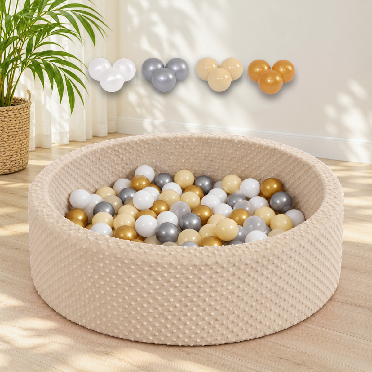 "Minky Pool" Bällebad 90x30cm mit 200 Bällen