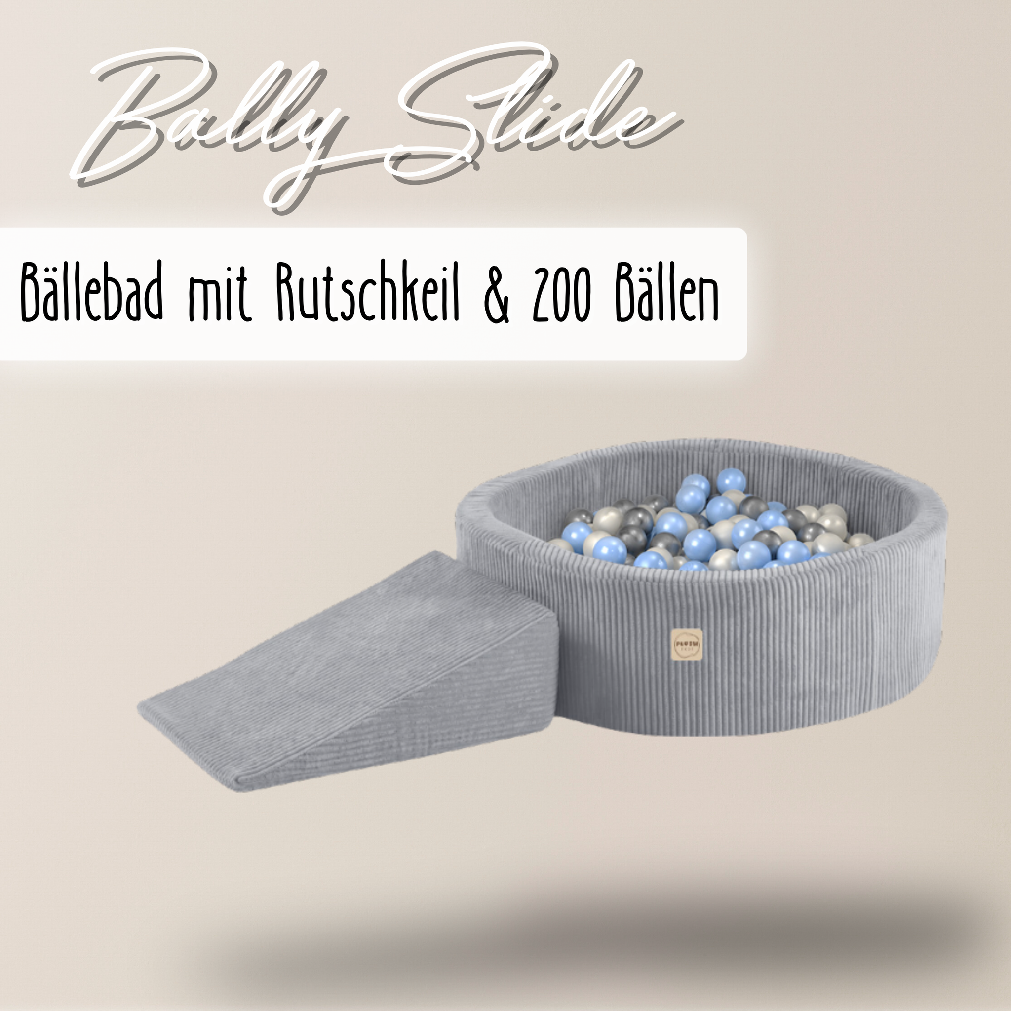 "Bally Slide" Bällebad 90x30cm mit Rutschkeil & 200 Bällen