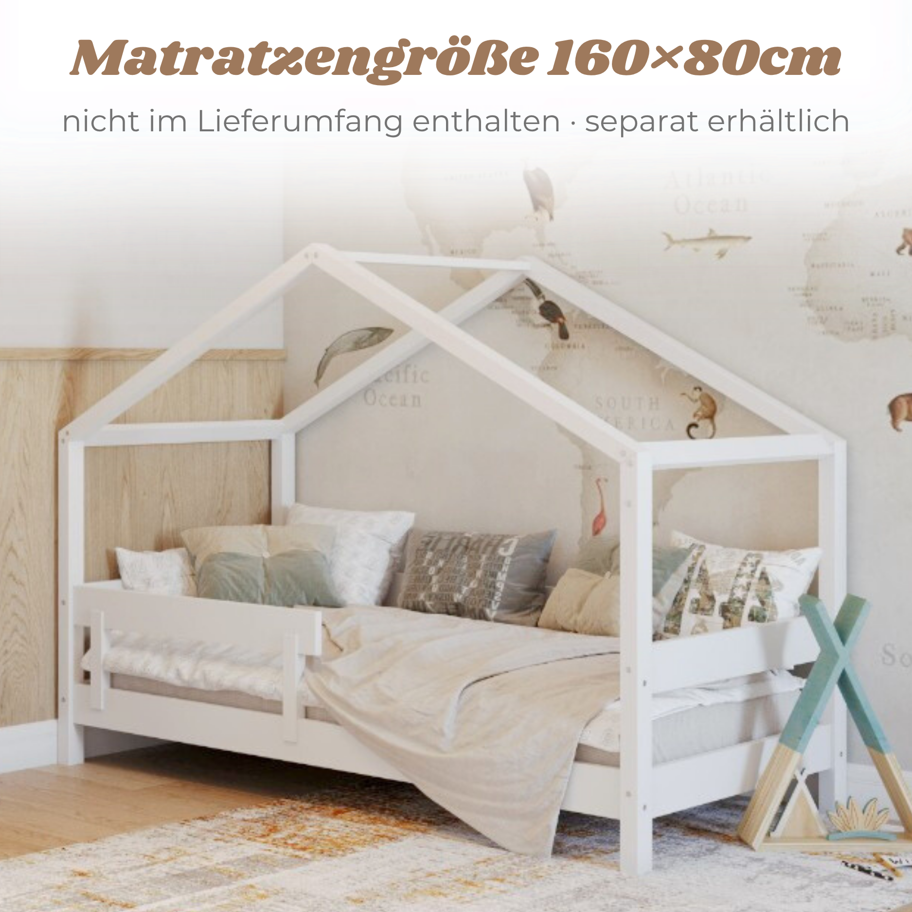 Yappy JUNIOR - Hausbett 160×80cm mit Rausfallschutz