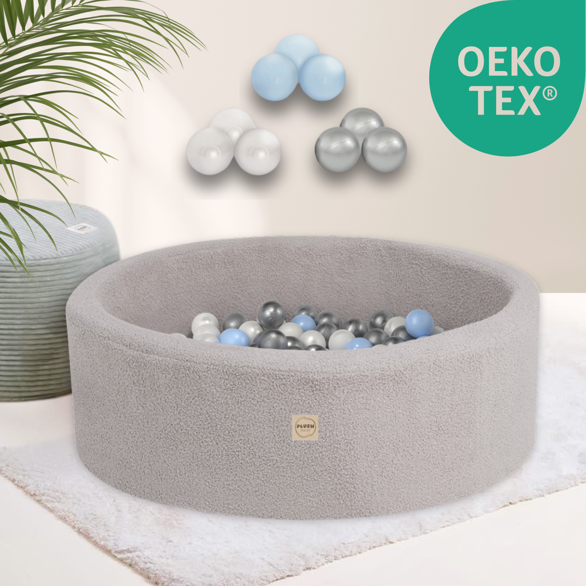 "Woolly Pool" Bällebad 90x30cm mit 200 Bällen