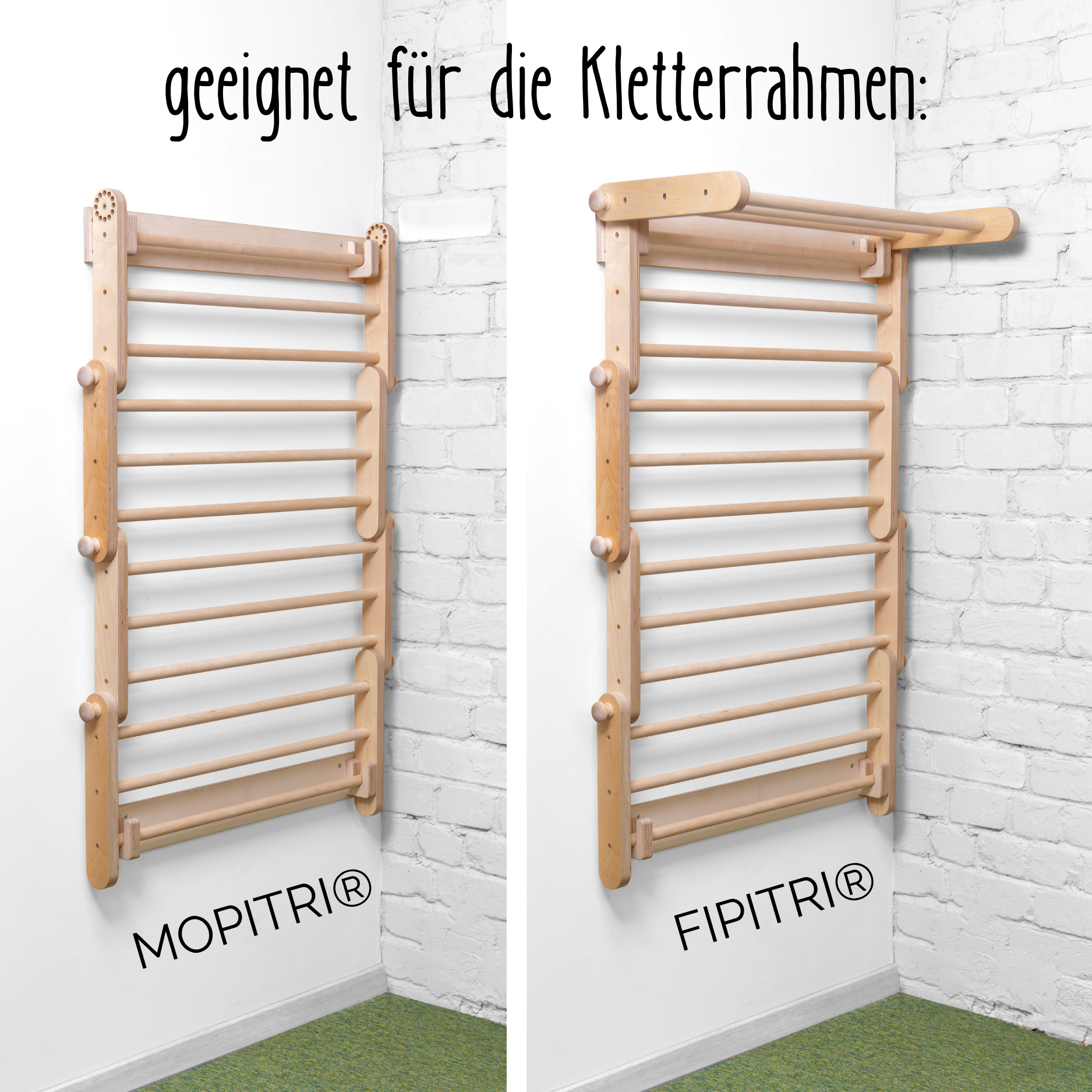 Wandmontage Set – Sprossenwand Erweiterung für MOPITRI® & FIPITRI® Kletterrahmen