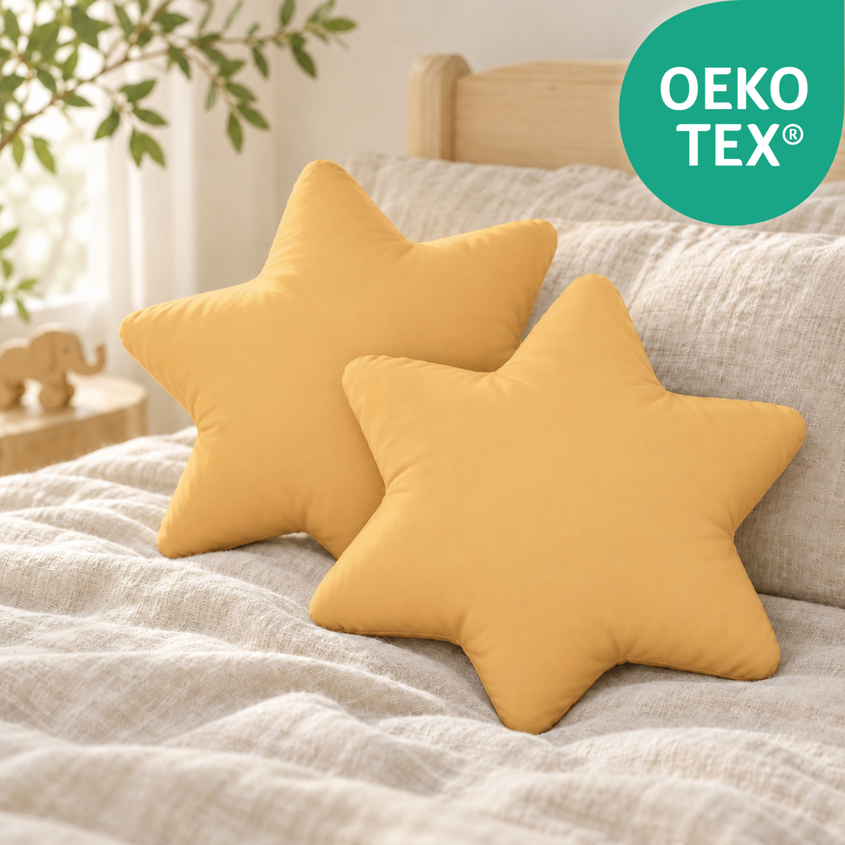 2er-Set Sternenkissen 40cm – 100% Baumwolle