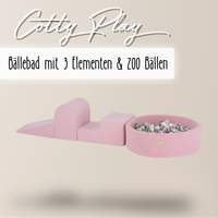 "Cotty Play" Bällebad 90x30cm mit 3 Bauelementen & 200 Bällen