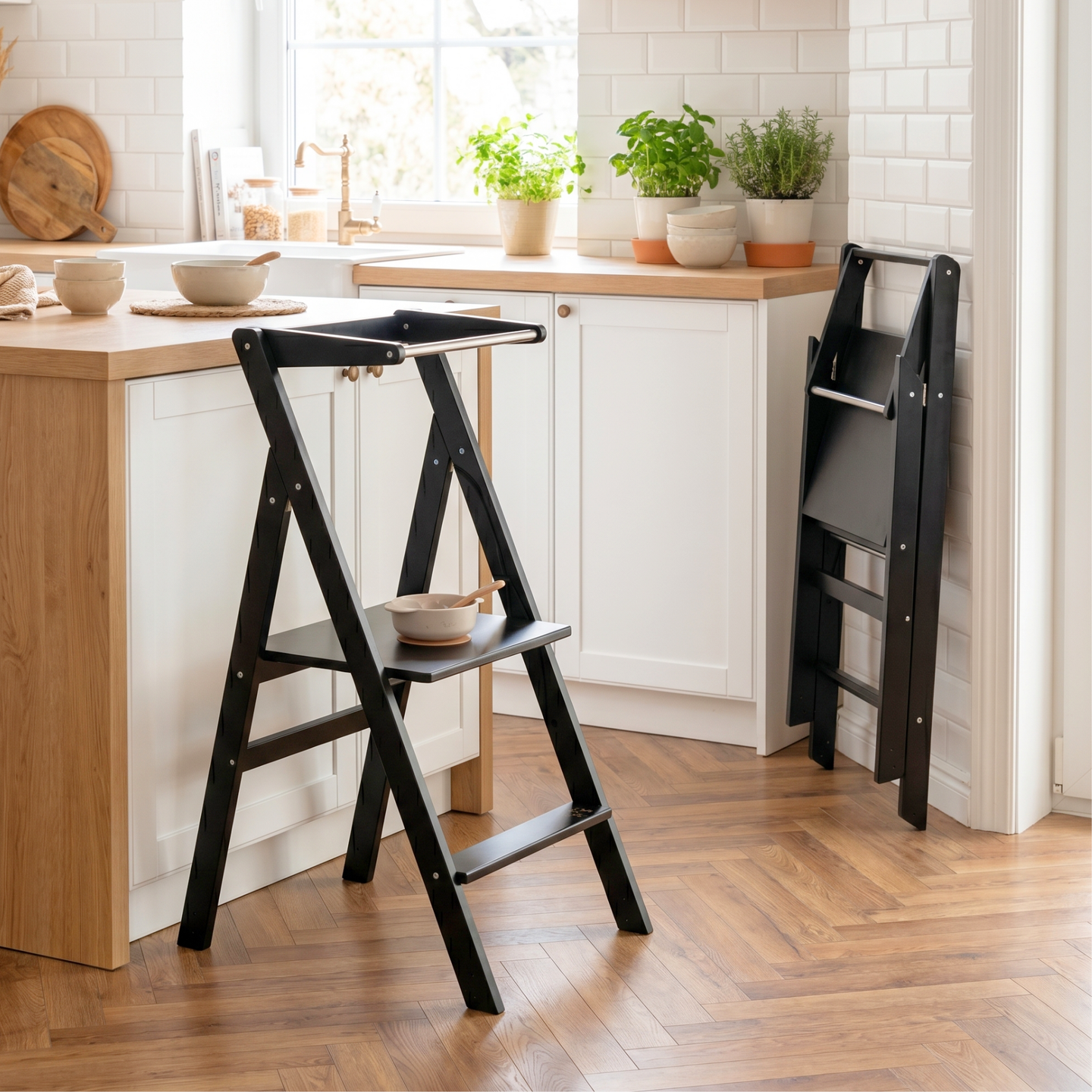 STEP’n’FOLD® – Faltbarer Montessori Lernturm mit verstellbarer Höhe