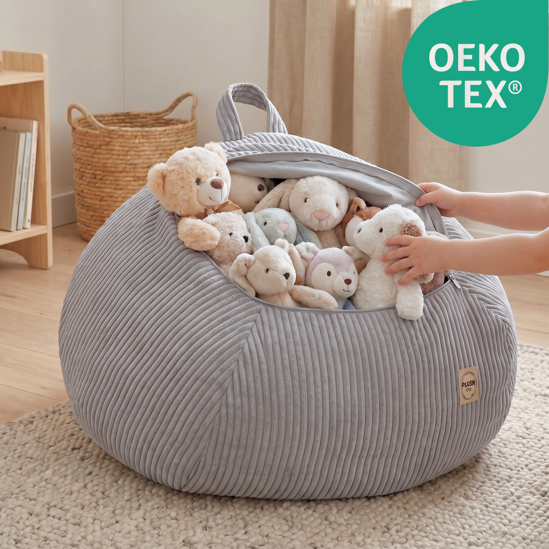 "Toy Nest" befüllbarer Aufbewahrungs-Sitzsack 82x50cm