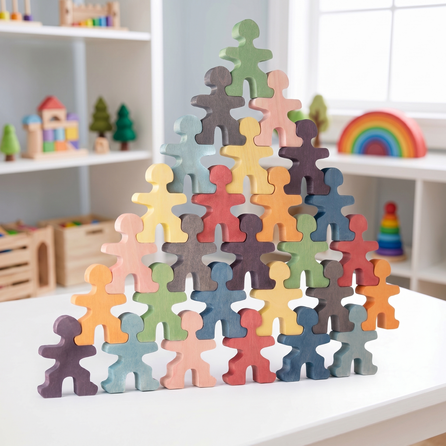 Flockmen® – Montessori Holzfiguren für kreatives Spielen